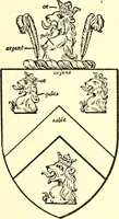 An illustration from The Visitation of the county of Rutland, begun by Fran. Burghill, Somerset, and Gregory King, Rougedragon, on Trinity vacation, 1681. Carried on and finished by Tho. May, Chester herald, and the said Rougedragon pursuivt in Hillary and Trinity vacation 1682. By virtue of several deputacons from Sr Henry St George kt., Clarenceux king of arms. Partly edited by the late W. Harry Rylands and completed by W. Bruce Bannerman (1922)