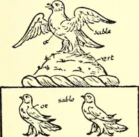 An illustration from The Visitation of the county of Rutland, begun by Fran. Burghill, Somerset, and Gregory King, Rougedragon, on Trinity vacation, 1681. Carried on and finished by Tho. May, Chester herald, and the said Rougedragon pursuivt in Hillary and Trinity vacation 1682. By virtue of several deputacons from Sr Henry St George kt., Clarenceux king of arms. Partly edited by the late W. Harry Rylands and completed by W. Bruce Bannerman (1922)
