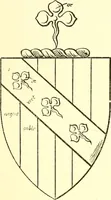 An illustration from The Visitation of the county of Rutland, begun by Fran. Burghill, Somerset, and Gregory King, Rougedragon, on Trinity vacation, 1681. Carried on and finished by Tho. May, Chester herald, and the said Rougedragon pursuivt in Hillary and Trinity vacation 1682. By virtue of several deputacons from Sr Henry St George kt., Clarenceux king of arms. Partly edited by the late W. Harry Rylands and completed by W. Bruce Bannerman (1922)