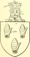 An illustration from The Visitation of the county of Rutland, begun by Fran. Burghill, Somerset, and Gregory King, Rougedragon, on Trinity vacation, 1681. Carried on and finished by Tho. May, Chester herald, and the said Rougedragon pursuivt in Hillary and Trinity vacation 1682. By virtue of several deputacons from Sr Henry St George kt., Clarenceux king of arms. Partly edited by the late W. Harry Rylands and completed by W. Bruce Bannerman (1922)