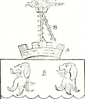An illustration from The visitation of the county of Warwick, begun by Thomas May, Chester, and Gregory King, Rouge dragon, in Hilary vacacon, 1682. Reviewed by them in the Trinity vacacon following, and finished by Henry Dethick Richmond, and said rouge dragon pursuiv in Trinity vacation, 1683, by virtue of several deputations from Sir Henry St. George, Clarenceux king of arms (1911)