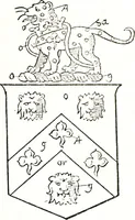 An illustration from The visitation of the county of Warwick, begun by Thomas May, Chester, and Gregory King, Rouge dragon, in Hilary vacacon, 1682. Reviewed by them in the Trinity vacacon following, and finished by Henry Dethick Richmond, and said rouge dragon pursuiv in Trinity vacation, 1683, by virtue of several deputations from Sir Henry St. George, Clarenceux king of arms (1911)