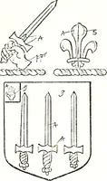 An illustration from The visitation of the county of Warwick, begun by Thomas May, Chester, and Gregory King, Rouge dragon, in Hilary vacacon, 1682. Reviewed by them in the Trinity vacacon following, and finished by Henry Dethick Richmond, and said rouge dragon pursuiv in Trinity vacation, 1683, by virtue of several deputations from Sir Henry St. George, Clarenceux king of arms (1911)