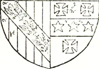 An illustration from The visitation of the county of Warwick, begun by Thomas May, Chester, and Gregory King, Rouge dragon, in Hilary vacacon, 1682. Reviewed by them in the Trinity vacacon following, and finished by Henry Dethick Richmond, and said rouge dragon pursuiv in Trinity vacation, 1683, by virtue of several deputations from Sir Henry St. George, Clarenceux king of arms (1911)