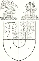An illustration from The visitation of the county of Warwick, begun by Thomas May, Chester, and Gregory King, Rouge dragon, in Hilary vacacon, 1682. Reviewed by them in the Trinity vacacon following, and finished by Henry Dethick Richmond, and said rouge dragon pursuiv in Trinity vacation, 1683, by virtue of several deputations from Sir Henry St. George, Clarenceux king of arms (1911)