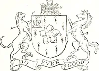 An illustration from The visitation of the county of Warwick, begun by Thomas May, Chester, and Gregory King, Rouge dragon, in Hilary vacacon, 1682. Reviewed by them in the Trinity vacacon following, and finished by Henry Dethick Richmond, and said rouge dragon pursuiv in Trinity vacation, 1683, by virtue of several deputations from Sir Henry St. George, Clarenceux king of arms (1911)