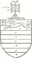 An illustration from The visitation of the county of Warwick, begun by Thomas May, Chester, and Gregory King, Rouge dragon, in Hilary vacacon, 1682. Reviewed by them in the Trinity vacacon following, and finished by Henry Dethick Richmond, and said rouge dragon pursuiv in Trinity vacation, 1683, by virtue of several deputations from Sir Henry St. George, Clarenceux king of arms (1911)