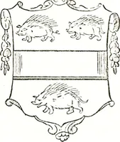 An illustration from The visitation of the county of Warwick, begun by Thomas May, Chester, and Gregory King, Rouge dragon, in Hilary vacacon, 1682. Reviewed by them in the Trinity vacacon following, and finished by Henry Dethick Richmond, and said rouge dragon pursuiv in Trinity vacation, 1683, by virtue of several deputations from Sir Henry St. George, Clarenceux king of arms (1911)