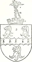 An illustration from The visitation of the county of Warwick, begun by Thomas May, Chester, and Gregory King, Rouge dragon, in Hilary vacacon, 1682. Reviewed by them in the Trinity vacacon following, and finished by Henry Dethick Richmond, and said rouge dragon pursuiv in Trinity vacation, 1683, by virtue of several deputations from Sir Henry St. George, Clarenceux king of arms (1911)