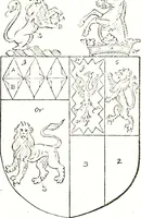 An illustration from The visitation of the county of Warwick, begun by Thomas May, Chester, and Gregory King, Rouge dragon, in Hilary vacacon, 1682. Reviewed by them in the Trinity vacacon following, and finished by Henry Dethick Richmond, and said rouge dragon pursuiv in Trinity vacation, 1683, by virtue of several deputations from Sir Henry St. George, Clarenceux king of arms (1911)
