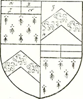 An illustration from The visitation of the county of Warwick, begun by Thomas May, Chester, and Gregory King, Rouge dragon, in Hilary vacacon, 1682. Reviewed by them in the Trinity vacacon following, and finished by Henry Dethick Richmond, and said rouge dragon pursuiv in Trinity vacation, 1683, by virtue of several deputations from Sir Henry St. George, Clarenceux king of arms (1911)