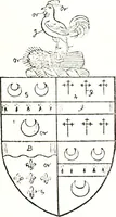 An illustration from The visitation of the county of Warwick, begun by Thomas May, Chester, and Gregory King, Rouge dragon, in Hilary vacacon, 1682. Reviewed by them in the Trinity vacacon following, and finished by Henry Dethick Richmond, and said rouge dragon pursuiv in Trinity vacation, 1683, by virtue of several deputations from Sir Henry St. George, Clarenceux king of arms (1911)