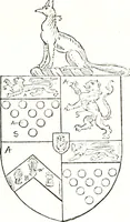 An illustration from The visitation of the county of Warwick, begun by Thomas May, Chester, and Gregory King, Rouge dragon, in Hilary vacacon, 1682. Reviewed by them in the Trinity vacacon following, and finished by Henry Dethick Richmond, and said rouge dragon pursuiv in Trinity vacation, 1683, by virtue of several deputations from Sir Henry St. George, Clarenceux king of arms (1911)