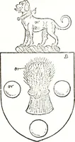 An illustration from The visitation of the county of Warwick, begun by Thomas May, Chester, and Gregory King, Rouge dragon, in Hilary vacacon, 1682. Reviewed by them in the Trinity vacacon following, and finished by Henry Dethick Richmond, and said rouge dragon pursuiv in Trinity vacation, 1683, by virtue of several deputations from Sir Henry St. George, Clarenceux king of arms (1911)