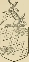 An illustration from The visitation of London, anno Domini 1633, 1634, and 1635. Made by Sr. Henry St. George, kt., Richmond herald, and deputy and marshal to Sr. Richard St. George, kt., Clarencieux king of armes (1886)