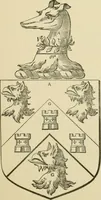 An illustration from The visitation of London, anno Domini 1633, 1634, and 1635. Made by Sr. Henry St. George, kt., Richmond herald, and deputy and marshal to Sr. Richard St. George, kt., Clarencieux king of armes (1886)