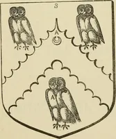 An illustration from The visitation of London, anno Domini 1633, 1634, and 1635. Made by Sr. Henry St. George, kt., Richmond herald, and deputy and marshal to Sr. Richard St. George, kt., Clarencieux king of armes (1886)