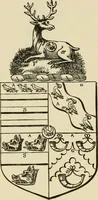 An illustration from The visitation of London, anno Domini 1633, 1634, and 1635. Made by Sr. Henry St. George, kt., Richmond herald, and deputy and marshal to Sr. Richard St. George, kt., Clarencieux king of armes (1886)