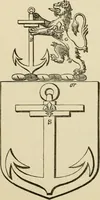 An illustration from The visitation of London, anno Domini 1633, 1634, and 1635. Made by Sr. Henry St. George, kt., Richmond herald, and deputy and marshal to Sr. Richard St. George, kt., Clarencieux king of armes (1886)