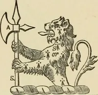 An illustration from The visitation of London, anno Domini 1633, 1634, and 1635. Made by Sr. Henry St. George, kt., Richmond herald, and deputy and marshal to Sr. Richard St. George, kt., Clarencieux king of armes (1886)