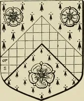 An illustration from The visitation of London, anno Domini 1633, 1634, and 1635. Made by Sr. Henry St. George, kt., Richmond herald, and deputy and marshal to Sr. Richard St. George, kt., Clarencieux king of armes (1886)