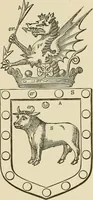 An illustration from The visitation of London, anno Domini 1633, 1634, and 1635. Made by Sr. Henry St. George, kt., Richmond herald, and deputy and marshal to Sr. Richard St. George, kt., Clarencieux king of armes (1886)