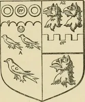 An illustration from The visitation of London, anno Domini 1633, 1634, and 1635. Made by Sr. Henry St. George, kt., Richmond herald, and deputy and marshal to Sr. Richard St. George, kt., Clarencieux king of armes (1886)