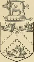 An illustration from The visitation of London, anno Domini 1633, 1634, and 1635. Made by Sr. Henry St. George, kt., Richmond herald, and deputy and marshal to Sr. Richard St. George, kt., Clarencieux king of armes (1886)