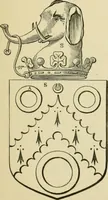 An illustration from The visitation of London, anno Domini 1633, 1634, and 1635. Made by Sr. Henry St. George, kt., Richmond herald, and deputy and marshal to Sr. Richard St. George, kt., Clarencieux king of armes (1886)