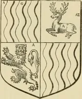 An illustration from The visitation of London, anno Domini 1633, 1634, and 1635. Made by Sr. Henry St. George, kt., Richmond herald, and deputy and marshal to Sr. Richard St. George, kt., Clarencieux king of armes (1886)