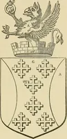 An illustration from The visitation of London, anno Domini 1633, 1634, and 1635. Made by Sr. Henry St. George, kt., Richmond herald, and deputy and marshal to Sr. Richard St. George, kt., Clarencieux king of armes (1886)