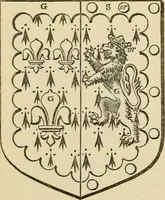An illustration from The visitation of London, anno Domini 1633, 1634, and 1635. Made by Sr. Henry St. George, kt., Richmond herald, and deputy and marshal to Sr. Richard St. George, kt., Clarencieux king of armes (1886)