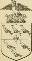 An illustration from The visitation of London, anno Domini 1633, 1634, and 1635. Made by Sr. Henry St. George, kt., Richmond herald, and deputy and marshal to Sr. Richard St. George, kt., Clarencieux king of armes (1886)
