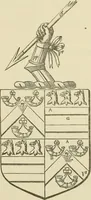 An illustration from The visitation of London, anno Domini 1633, 1634, and 1635. Made by Sr. Henry St. George, kt., Richmond herald, and deputy and marshal to Sr. Richard St. George, kt., Clarencieux king of armes (1886)