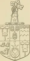 An illustration from The visitation of London, anno Domini 1633, 1634, and 1635. Made by Sr. Henry St. George, kt., Richmond herald, and deputy and marshal to Sr. Richard St. George, kt., Clarencieux king of armes (1886)