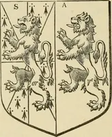 An illustration from The visitation of London, anno Domini 1633, 1634, and 1635. Made by Sr. Henry St. George, kt., Richmond herald, and deputy and marshal to Sr. Richard St. George, kt., Clarencieux king of armes (1886)