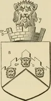 An illustration from The visitation of London, anno Domini 1633, 1634, and 1635. Made by Sr. Henry St. George, kt., Richmond herald, and deputy and marshal to Sr. Richard St. George, kt., Clarencieux king of armes (1886)