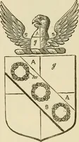 An illustration from The visitation of London, anno Domini 1633, 1634, and 1635. Made by Sr. Henry St. George, kt., Richmond herald, and deputy and marshal to Sr. Richard St. George, kt., Clarencieux king of armes (1886)