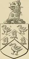 An illustration from The visitation of London, anno Domini 1633, 1634, and 1635. Made by Sr. Henry St. George, kt., Richmond herald, and deputy and marshal to Sr. Richard St. George, kt., Clarencieux king of armes (1886)