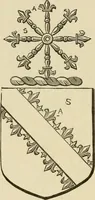 An illustration from The visitation of London, anno Domini 1633, 1634, and 1635. Made by Sr. Henry St. George, kt., Richmond herald, and deputy and marshal to Sr. Richard St. George, kt., Clarencieux king of armes (1886)