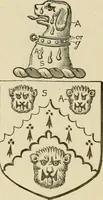 An illustration from The visitation of London, anno Domini 1633, 1634, and 1635. Made by Sr. Henry St. George, kt., Richmond herald, and deputy and marshal to Sr. Richard St. George, kt., Clarencieux king of armes (1886)