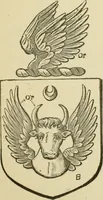 An illustration from The visitation of London, anno Domini 1633, 1634, and 1635. Made by Sr. Henry St. George, kt., Richmond herald, and deputy and marshal to Sr. Richard St. George, kt., Clarencieux king of armes (1886)