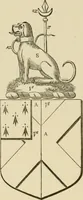 An illustration from The visitation of London, anno Domini 1633, 1634, and 1635. Made by Sr. Henry St. George, kt., Richmond herald, and deputy and marshal to Sr. Richard St. George, kt., Clarencieux king of armes (1886)