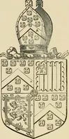 An illustration from The visitation of London, anno Domini 1633, 1634, and 1635. Made by Sr. Henry St. George, kt., Richmond herald, and deputy and marshal to Sr. Richard St. George, kt., Clarencieux king of armes (1886)