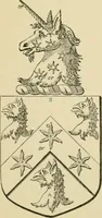 An illustration from The visitation of London, anno Domini 1633, 1634, and 1635. Made by Sr. Henry St. George, kt., Richmond herald, and deputy and marshal to Sr. Richard St. George, kt., Clarencieux king of armes (1886)