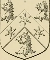 An illustration from The visitation of London, anno Domini 1633, 1634, and 1635. Made by Sr. Henry St. George, kt., Richmond herald, and deputy and marshal to Sr. Richard St. George, kt., Clarencieux king of armes (1886)