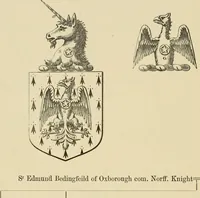 An illustration from The visitation of London, anno Domini 1633, 1634, and 1635. Made by Sr. Henry St. George, kt., Richmond herald, and deputy and marshal to Sr. Richard St. George, kt., Clarencieux king of armes (1886)