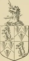 An illustration from The visitation of London, anno Domini 1633, 1634, and 1635. Made by Sr. Henry St. George, kt., Richmond herald, and deputy and marshal to Sr. Richard St. George, kt., Clarencieux king of armes (1886)