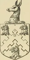An illustration from The visitation of London, anno Domini 1633, 1634, and 1635. Made by Sr. Henry St. George, kt., Richmond herald, and deputy and marshal to Sr. Richard St. George, kt., Clarencieux king of armes (1886)