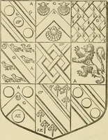 An illustration from The visitation of London, anno Domini 1633, 1634, and 1635. Made by Sr. Henry St. George, kt., Richmond herald, and deputy and marshal to Sr. Richard St. George, kt., Clarencieux king of armes (1886)